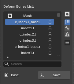 Deform Bone List