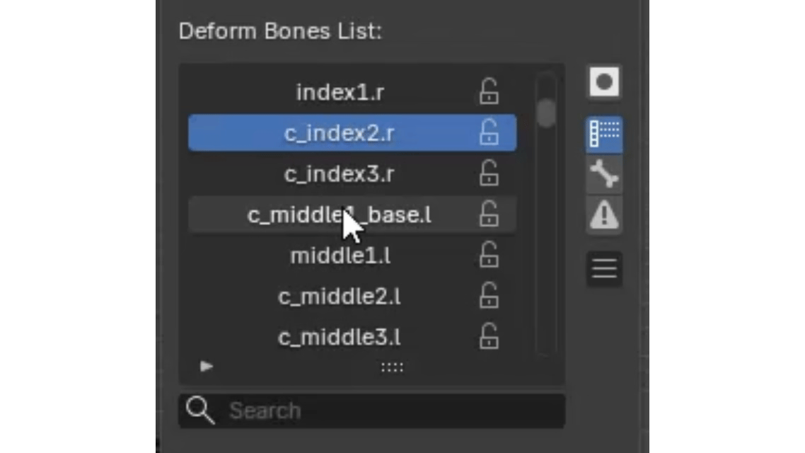 Deform Bone List