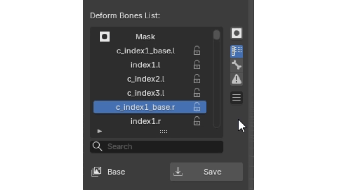Deform Bone List